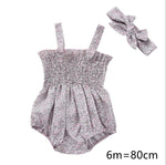 Infant Baby Girls 2Pcs Summer Outfits, Sleeveless Frill Smoc - Cindi Book