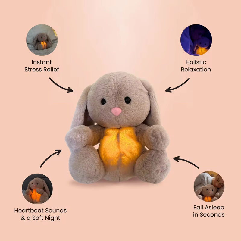 Breathing Rabbit Soothing Sensory Plush Toy With Relieve Anxiety Bunny Comforter Breathes For Newborn Conciliate Baby - Cindi Book