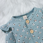Children's Two-color Pit Stripe Printed Jumpsuit - Cindi Book