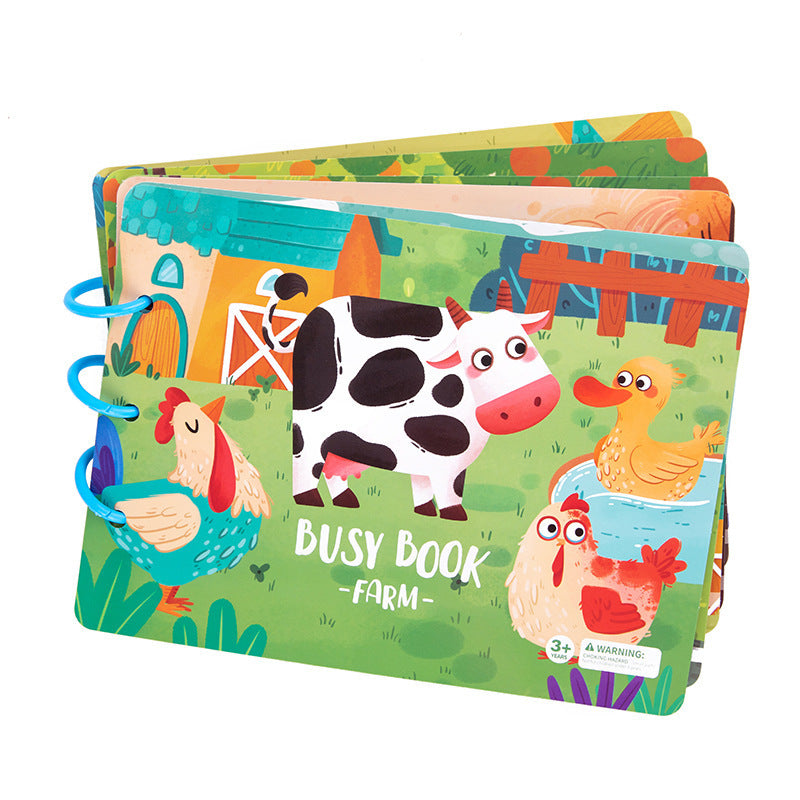 Children's Enlightenment Animal Sticker Book Puzzle Educational Toys Baby Montessori Early Education - Cindi Book