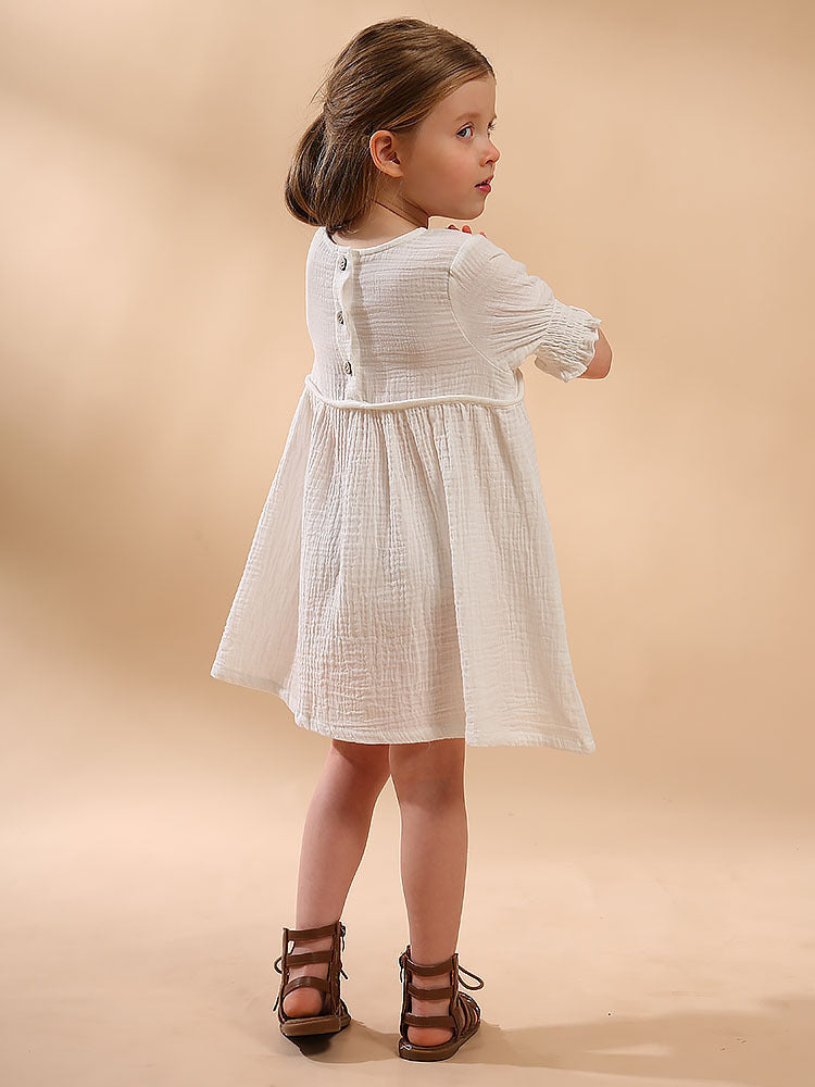 Cotton Double Layer Cotton Yarn Girls Dress - Cindi Book