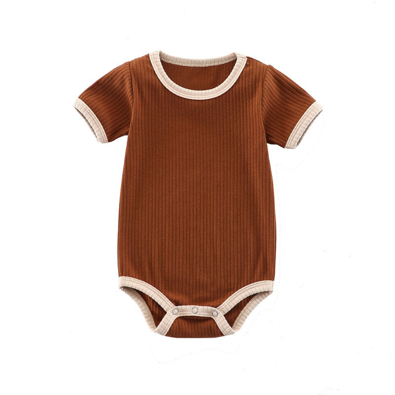 Summer Romper Baby Wrapping Clothes Pit Strip Ribbed Baby Onesie - Cindi Book