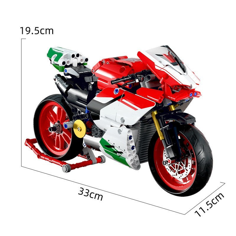 Tabletop Decoration Assembly Building Blocks Model Boy Toy Motorcycle - Cindi Book