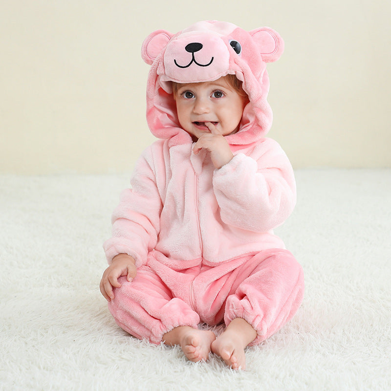 Flannel Animal Onesie For Kids - Cindi Book