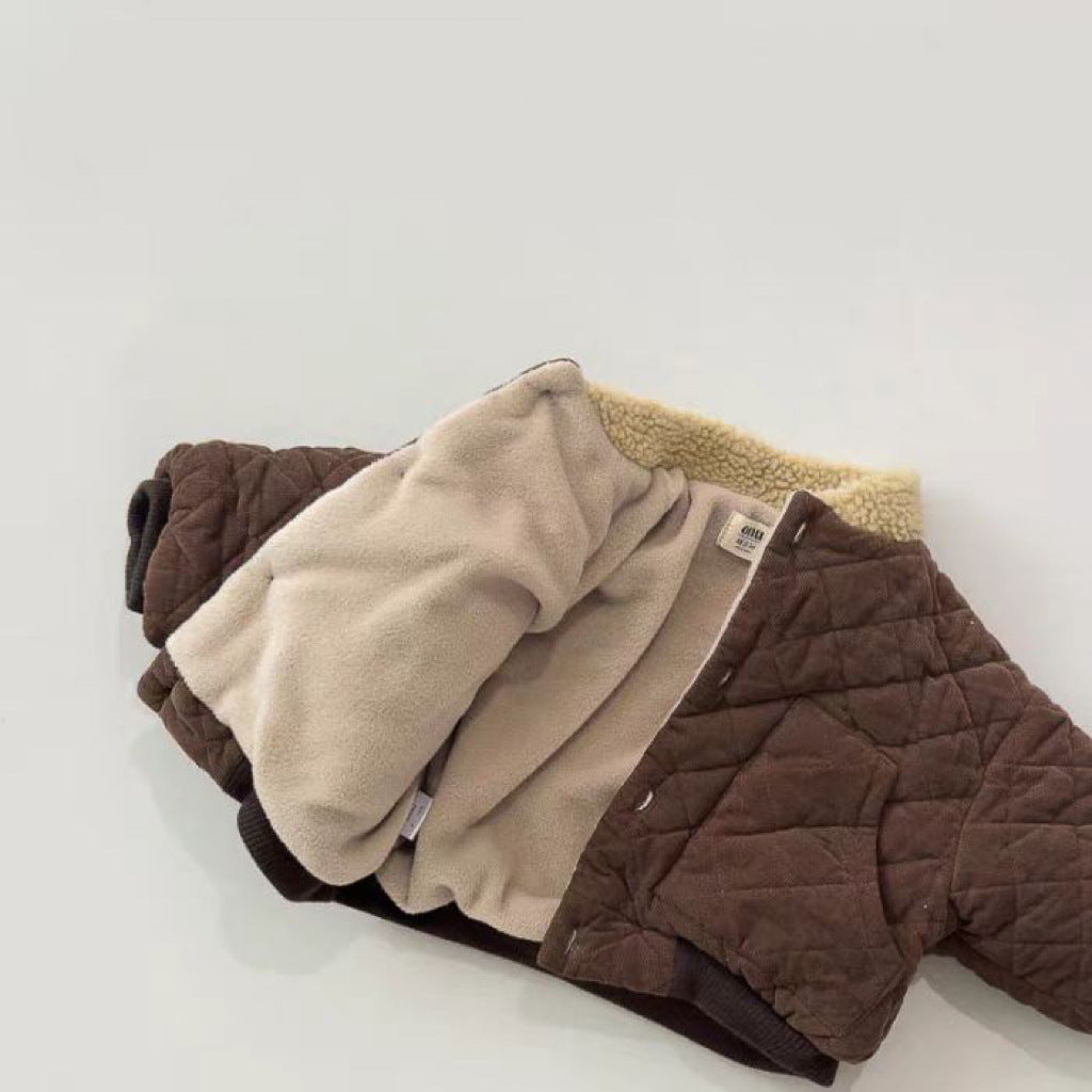 Retro Diamond Thick Warm Quilted Jacket - Cindi Book