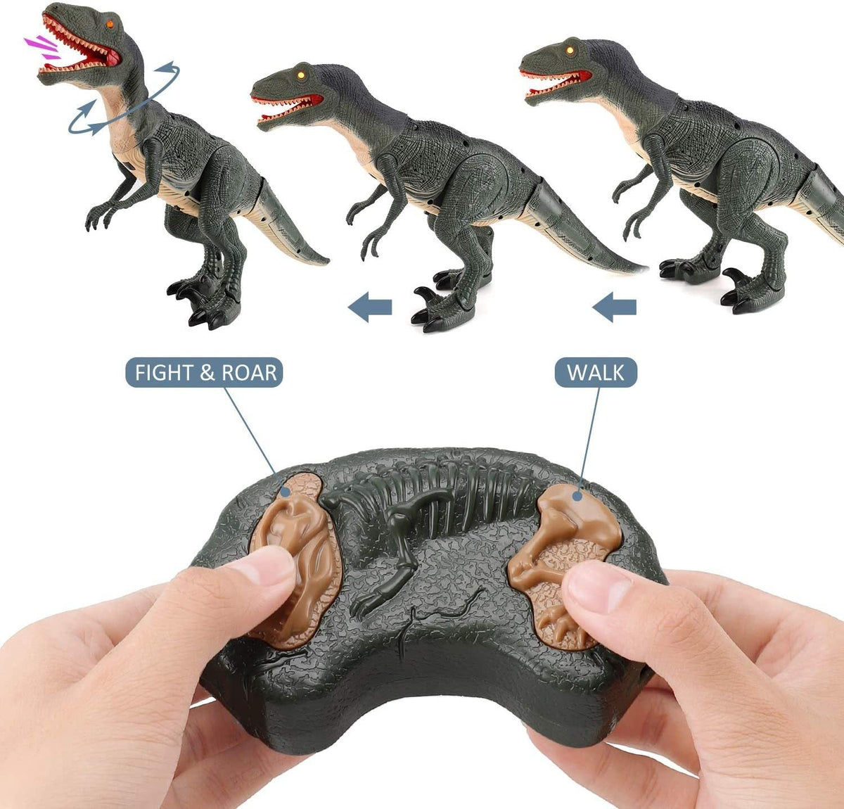 Electric Dinosaur Simulation Walking Animal Remote Control Toy - Cindi Book