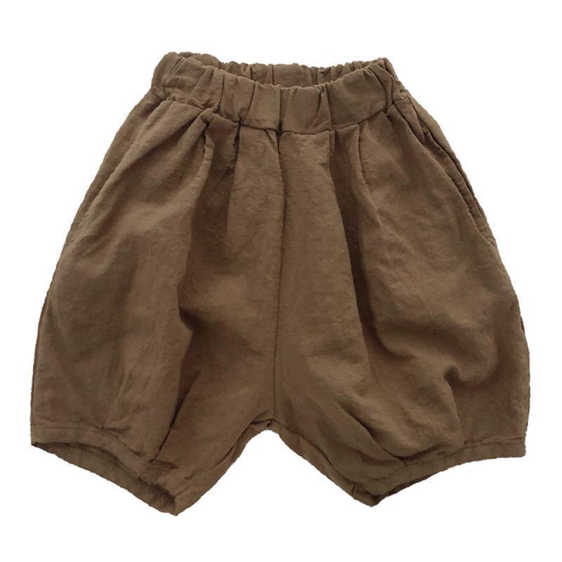 Children's Solid Color Cotton Linen Pants - Cindi Book
