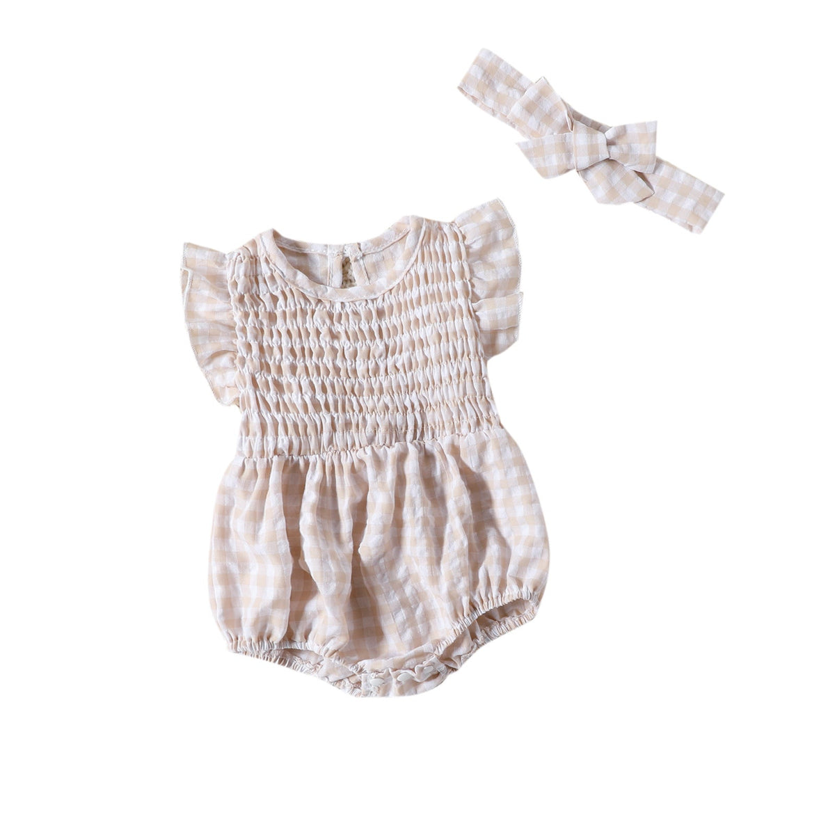 Baby Girl Solid Color Baby Sleeveless Triangle Rompers Romper - Cindi Book