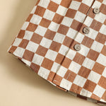 Cotton And Linen Short Sleeve Lapel Polo Shirt Two-piece Set - Cindi Book