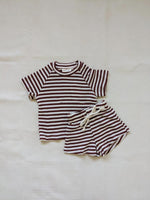 Children's Waffle Stripe Short Sleeve - Cindi Book