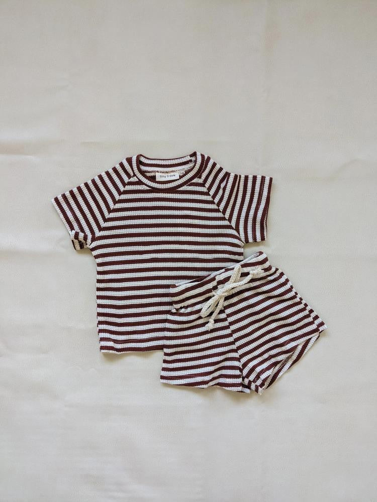 Children's Waffle Stripe Short Sleeve - Cindi Book