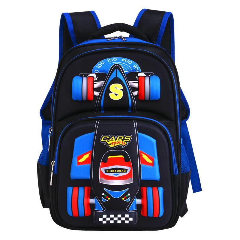 Three Dimensional Car Boys Primary School Trolley School Bag - Cindi Book