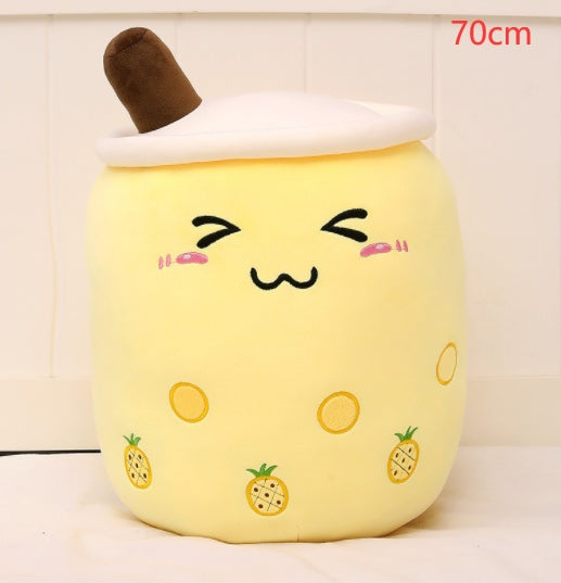 Cute Fruit Drink Plush Stuffed Soft Strawberry Milk Tea Plush Boba Tea Cup Toy Bubble Tea Pillow Cushion Kids Gift - Cindi Book
