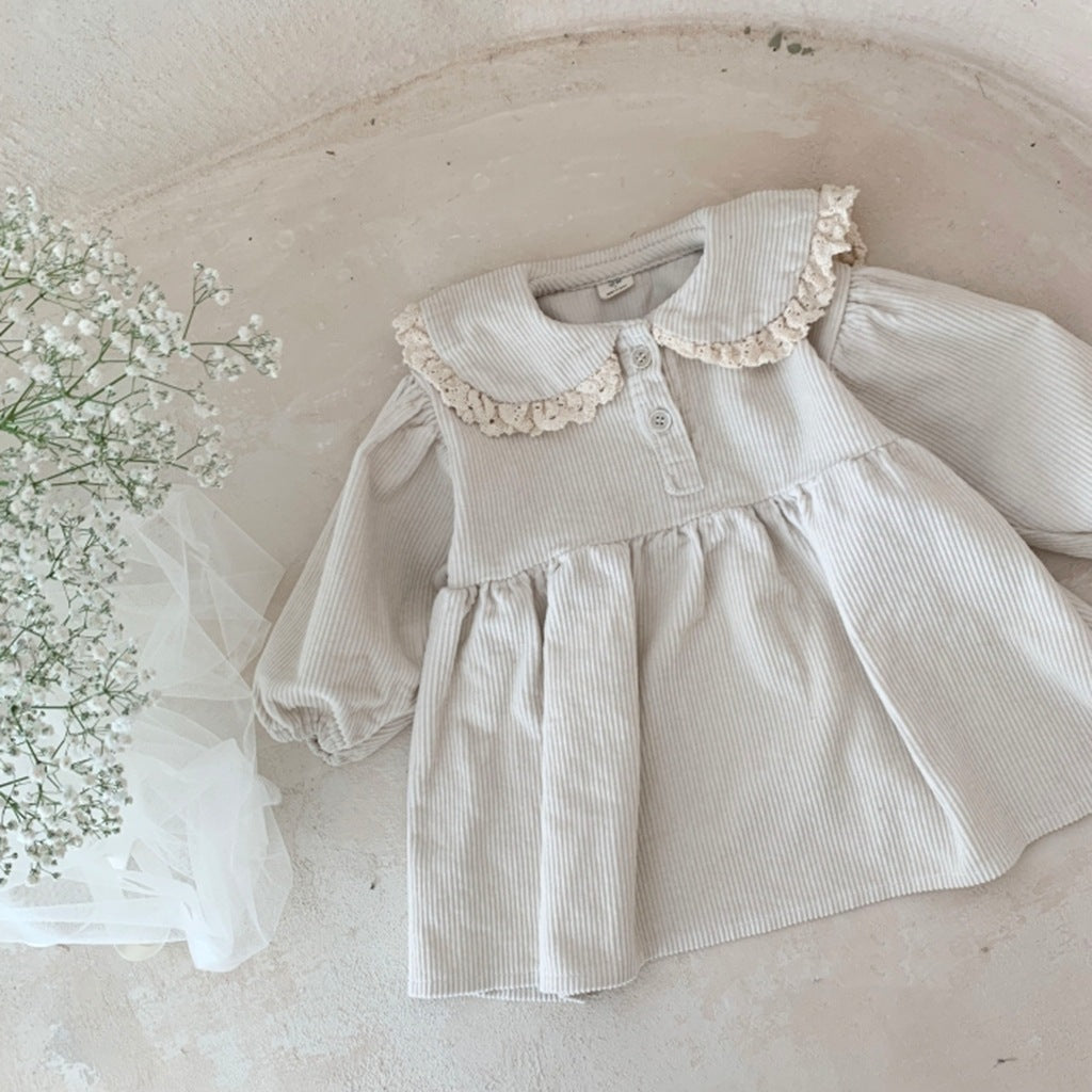 Girls Baby Lace Doll Collar Dress