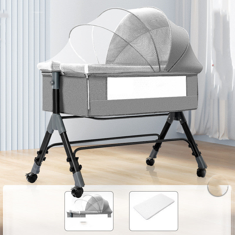 Baby Splicing Portable Multifunctional Mobile Folding Cradle Bed - Cindi Book