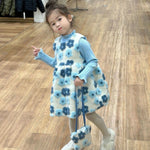 Winter New Girls' Sweater With Stringy Selvedge Flower Fleece-lined Vest Dress - Cindi Book