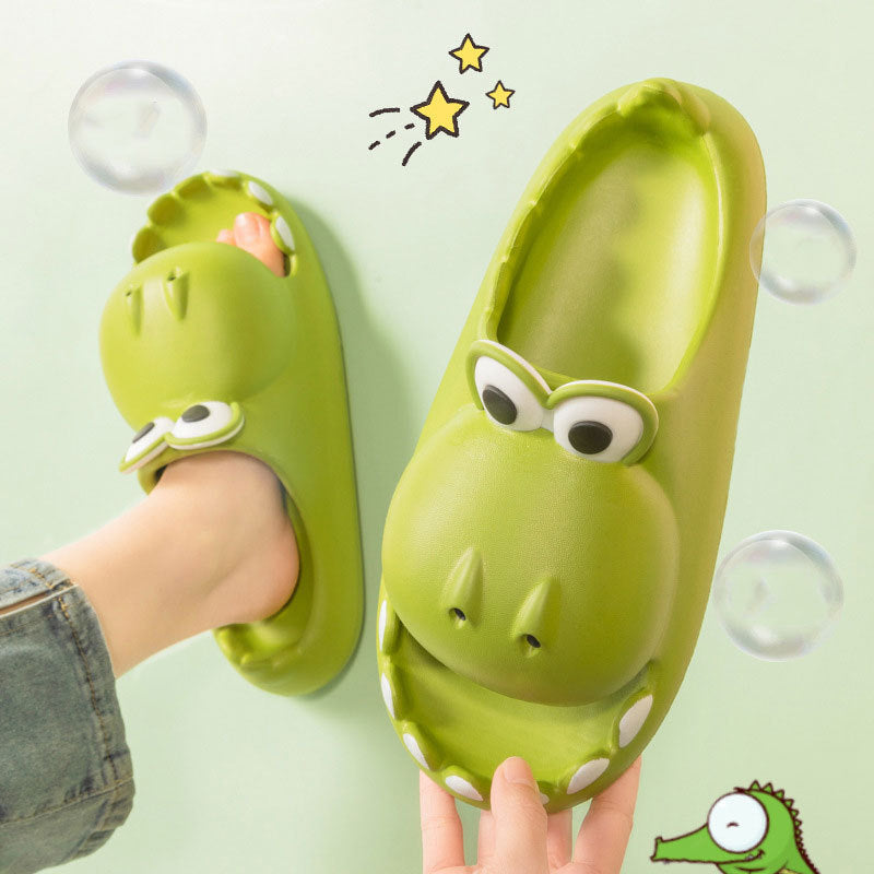 Kids Dinosaur Slippers Wholesale Summer Cartoon Parent Child Outdoor Home EVA Sandals Women Men Kids Cute Slippers Baby Shoes - Cindi Book