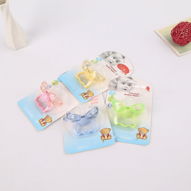 Love baby baby baby new baby pacifier anti automatically closed round head flat hair randomly issued - Cindi Book