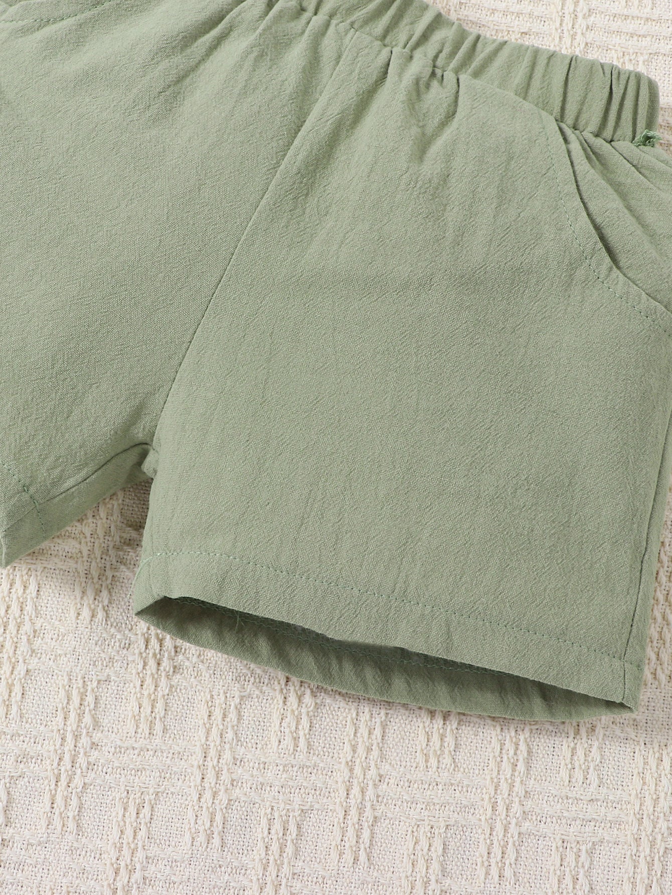 Boys' Summer Cotton And Linen Casual Short-sleeved Shirt And Shorts Suit - Cindi Book