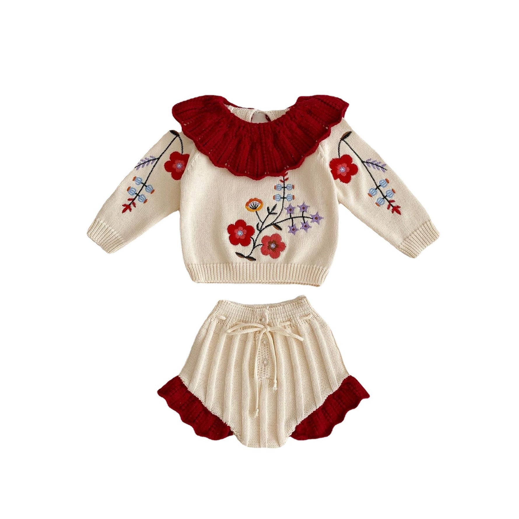 Autumn New Baby Girl Knitting Suit - Cindi Book
