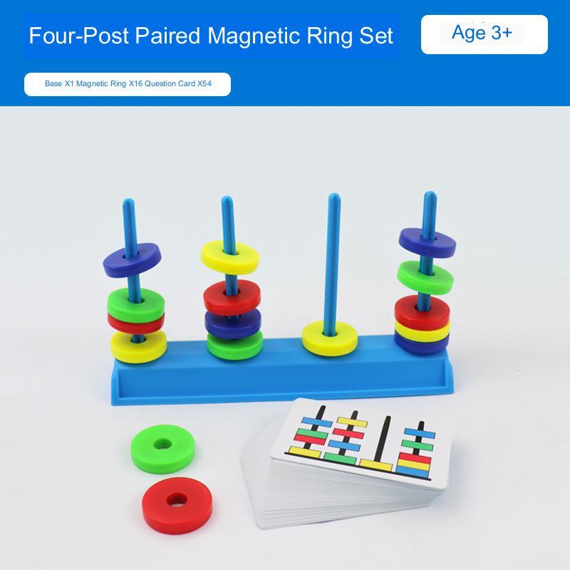Children's Puzzle Colored Matching Magnetic Ring Toys - Cindi Book