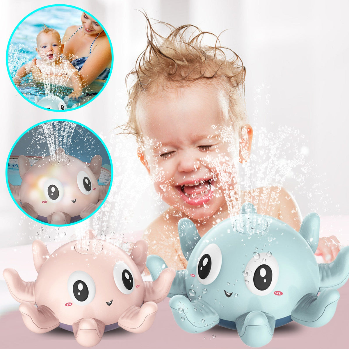 Children's Automatic Water Spray Bath Toys Bath Fun Toys With Flashing Water Spray Toy Baby Swimming Shower With Toys New - Cindi Book