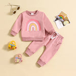 Children's Suit 0-3 Years Old Girl's Clothes Long-sleeved Sweater Fashionable Outer Wear Sweatpants - Cindi Book