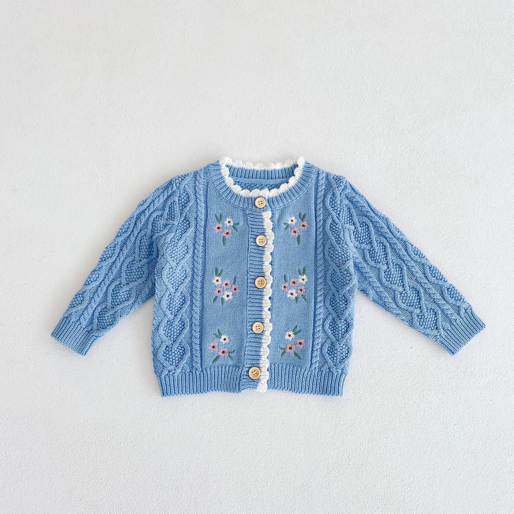 Baby Girl Baby Flower Embroidered Coat - Cindi Book