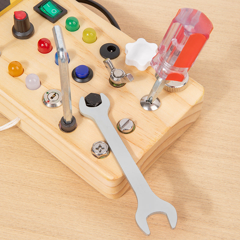 Children's Wooden LED Busy Board Creative Toys - Cindi Book