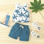 Spring Leisure Printed Vest Shorts Set - Cindi Book