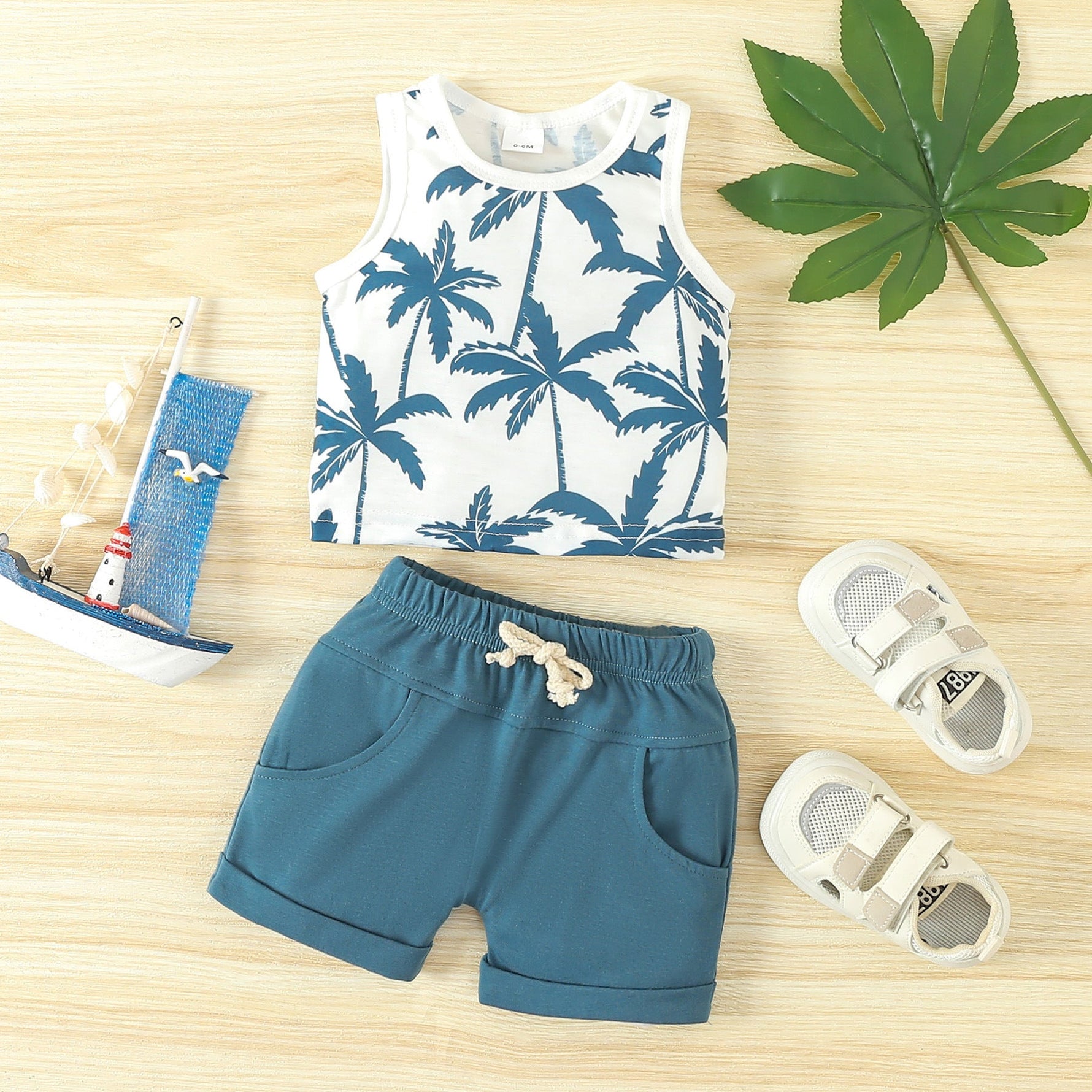Spring Leisure Printed Vest Shorts Set - Cindi Book