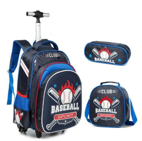 Three-piece Trolley Bag For Primary School Students - Cindi Book