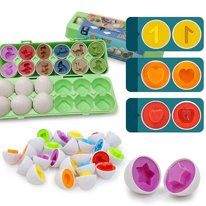 Baby Learning Educational Toy Smart Egg Toy Games Shape Matching Sorters Toys Montessori Eggs Toys For Kids Children - Cindi Book