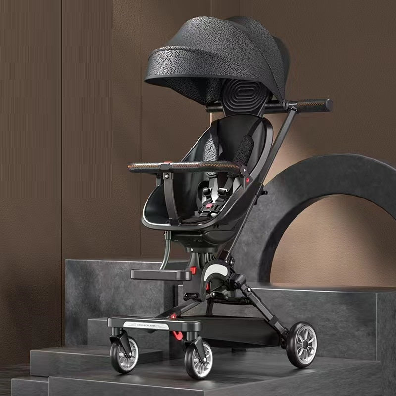Can Sit And Lie Flat Two-way Folding Lightweight Shock-absorbing High-view Stroller - Cindi Book