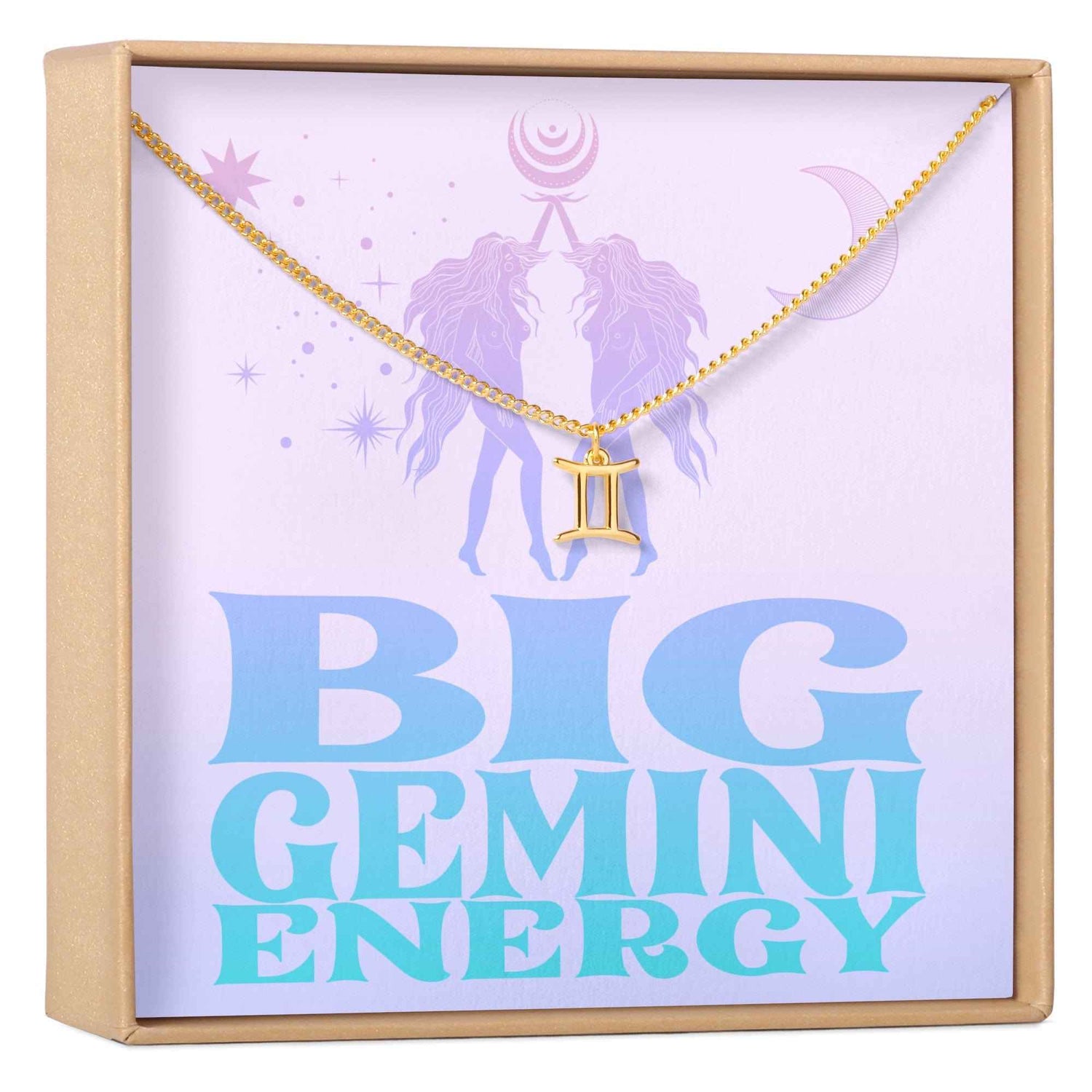 Big Gemini Energy Zodiac Necklace