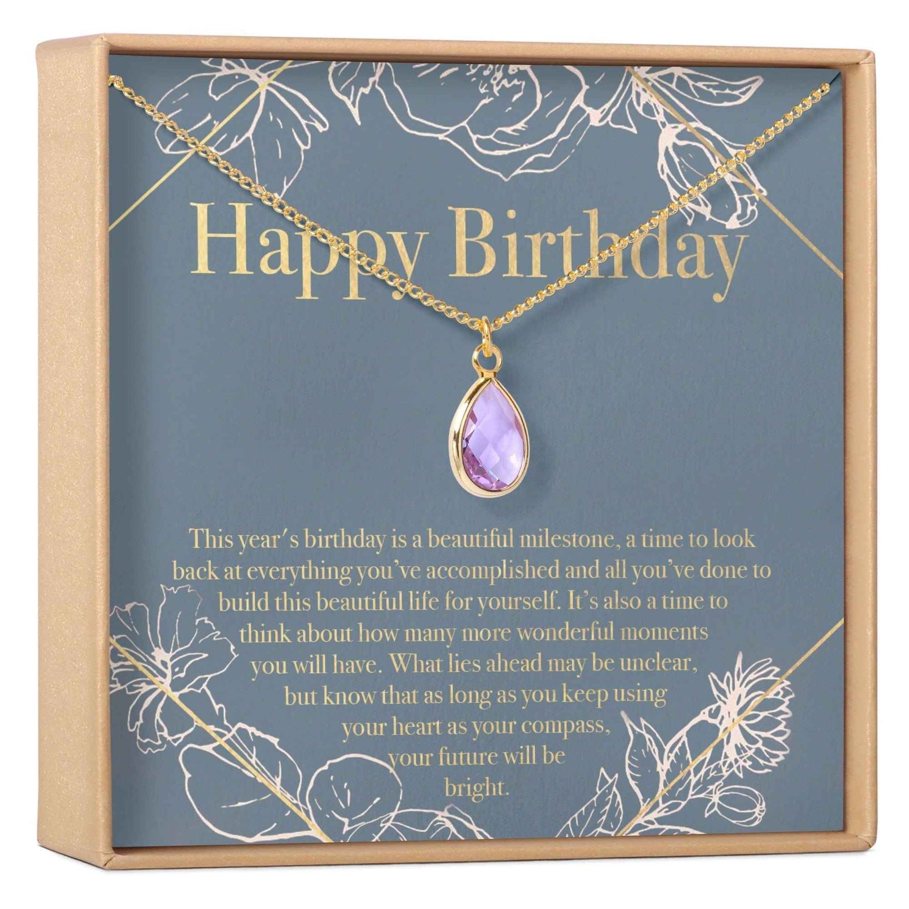 Birthday Birthstone Necklace, Multiple Styles Necklace