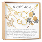 Bonus Mom Double Circles Necklace Set