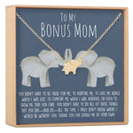 Bonus Mom Elephant Pendant Necklace