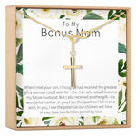 Bonus Mom Infinity Cross  Necklace