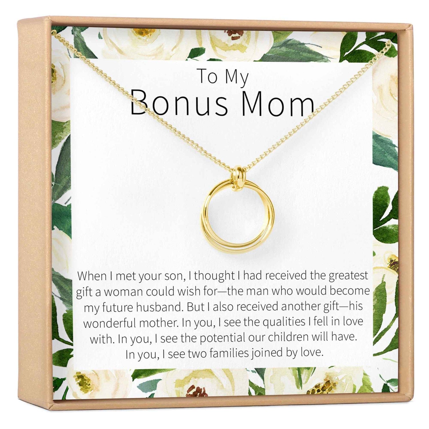 Bonus Mom Linked Circles Necklace