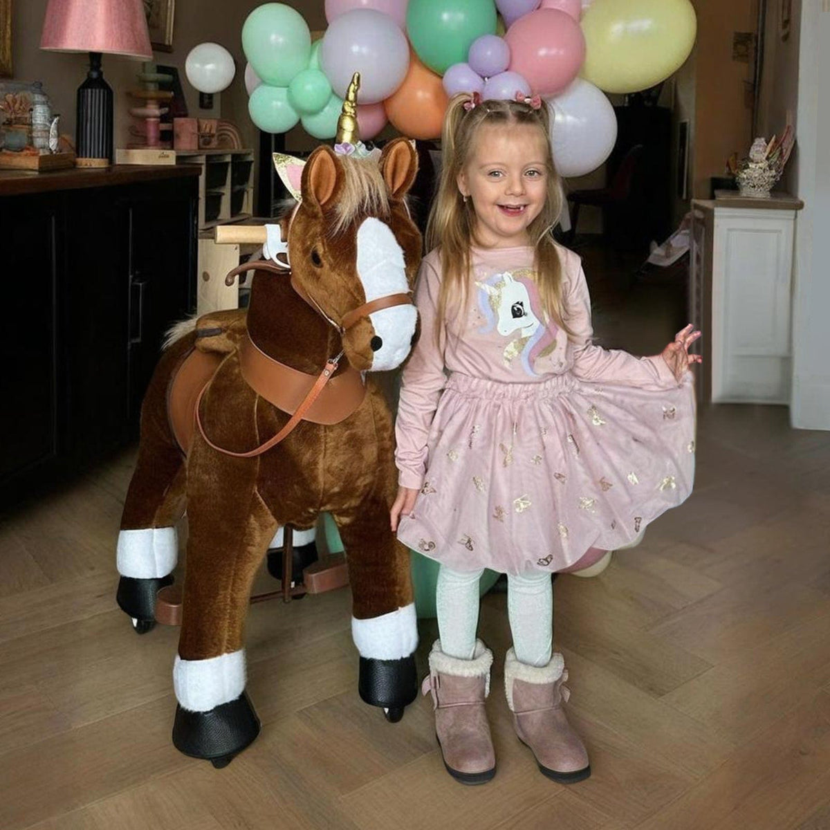 Model U Ride On Pony Toy Riding Horse Age 4 7 Brown