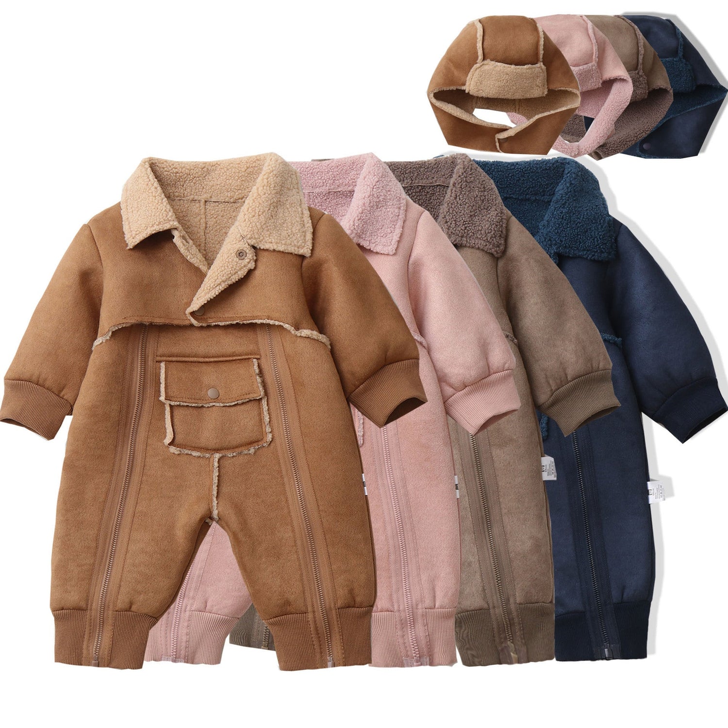Fur One-piece Hooded Jumpsuit Children's Romper Outwear - Cindi Book