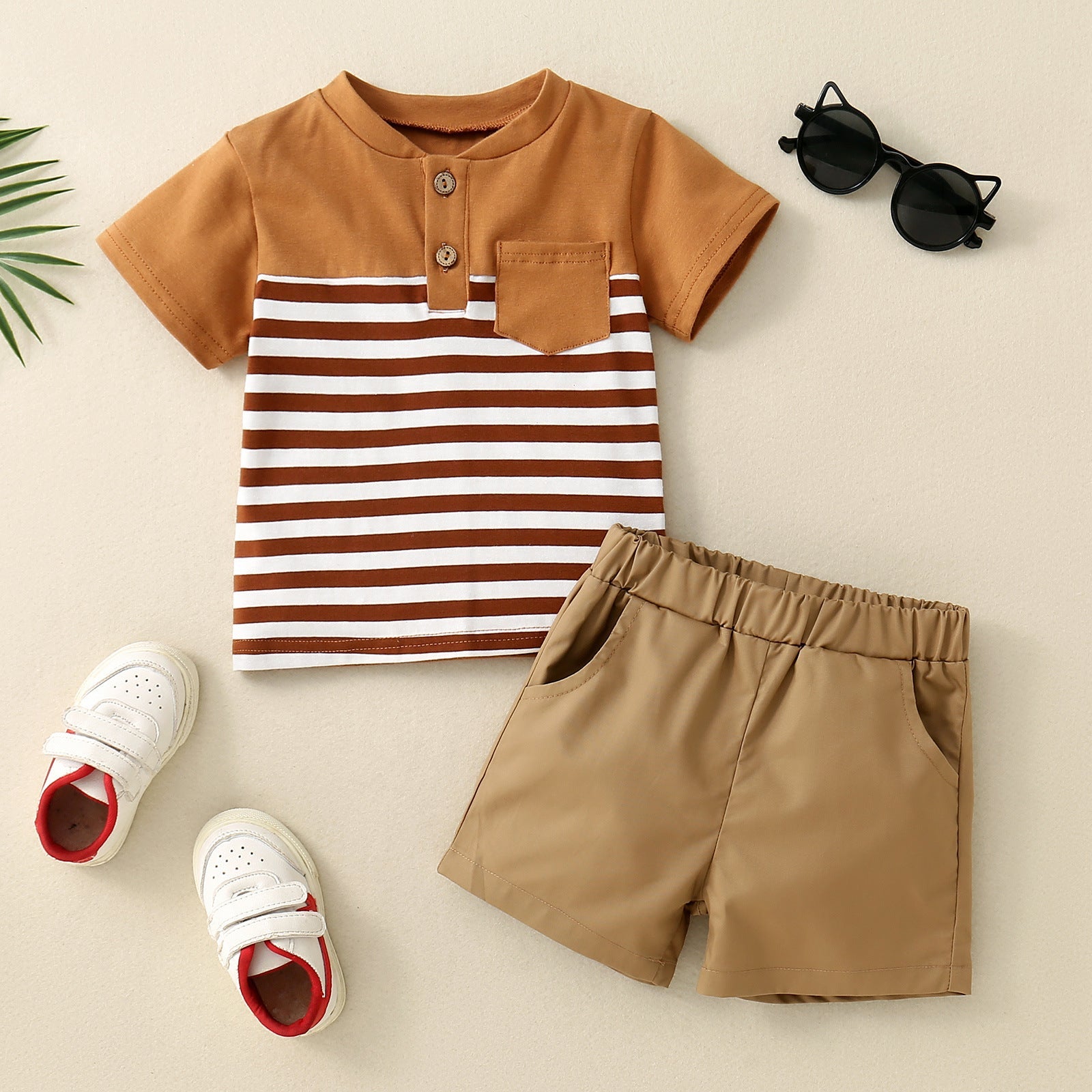 Infant Children Dried Slice Stitching Open Collar Suit - Cindi Book