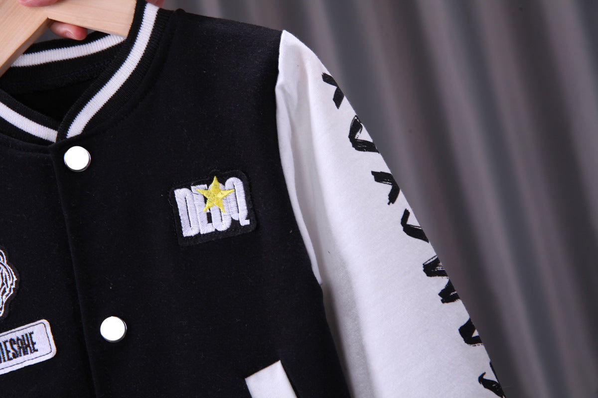 Boys Baseball Jacket Korean Two-piece Set - Cindi Book