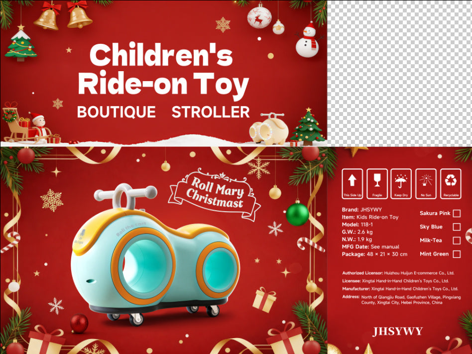 Children's Simplicity Household Sliding Pedal-free Luge Toy - Cindi Book