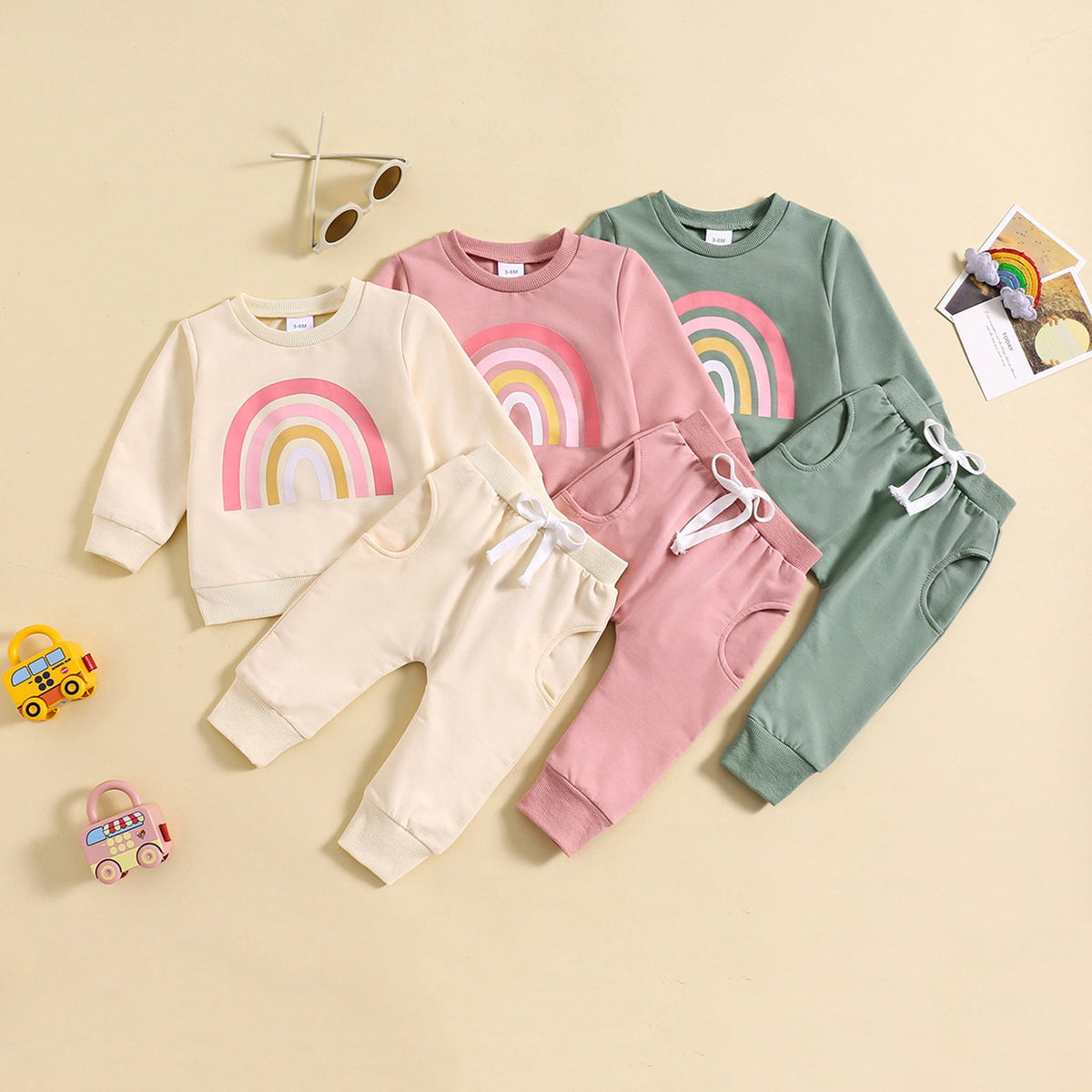 Children's Suit 0-3 Years Old Girl's Clothes Long-sleeved Sweater Fashionable Outer Wear Sweatpants - Cindi Book