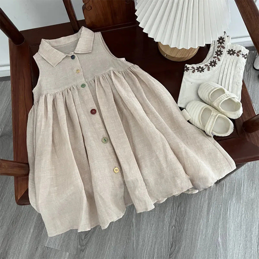Girls Fashion Sleeveless Breathable Dress - Cindi Book