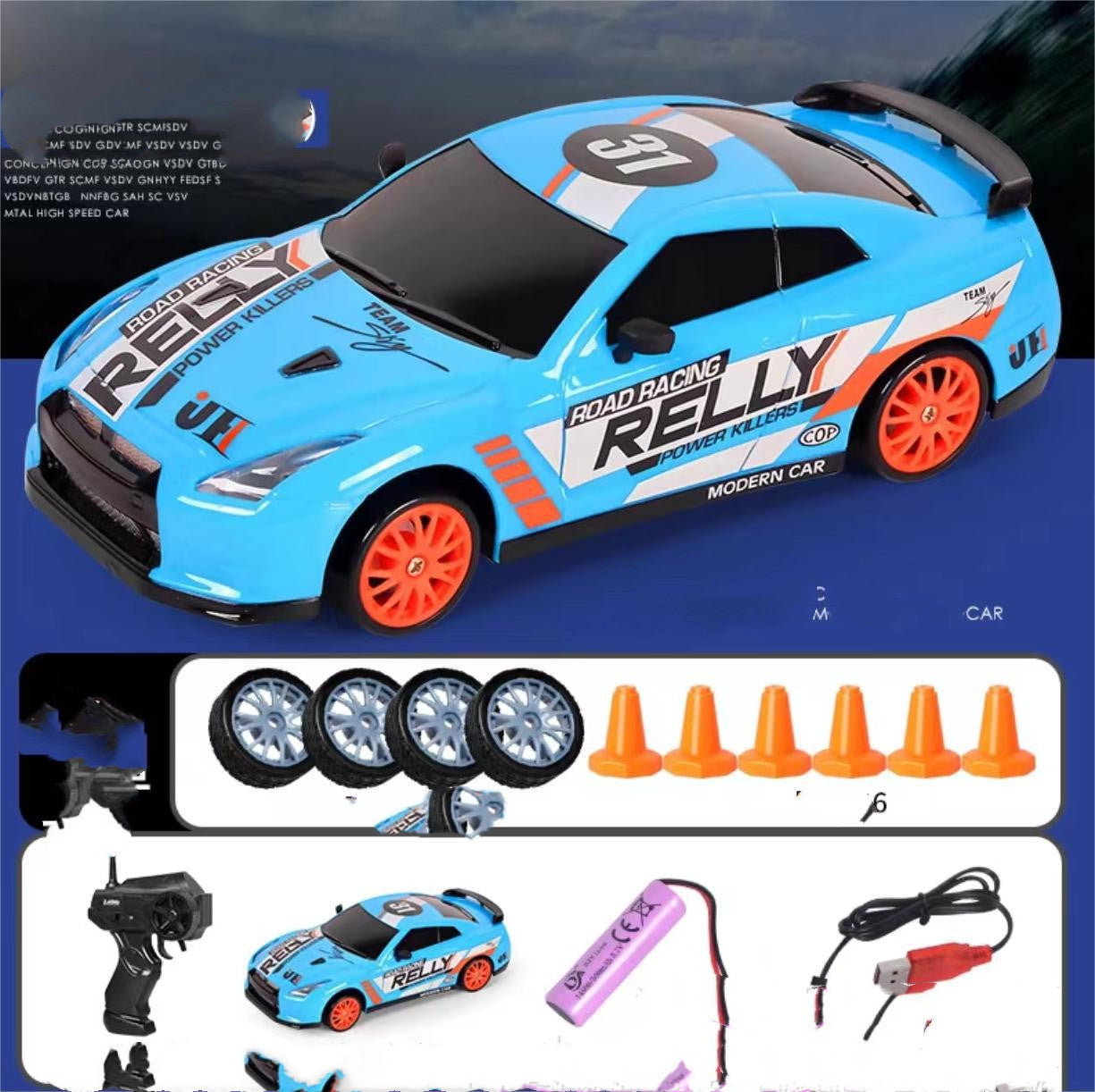 2.4G Drift Rc Car 4WD RC Drift Car Toy Remote Control GTR Model AE86 Vehicle Car RC Racing Car Toy For Children Christmas Gifts - Cindi Book