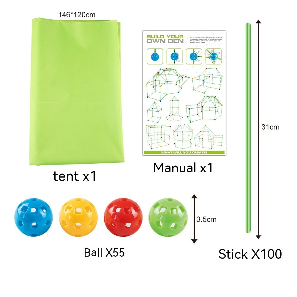 Fort Building Kit Construction Blocks Set Kids Toy Tents Fortress Builder Castles Tunnels Diy 3d Play House For Children Gift - Cindi Book