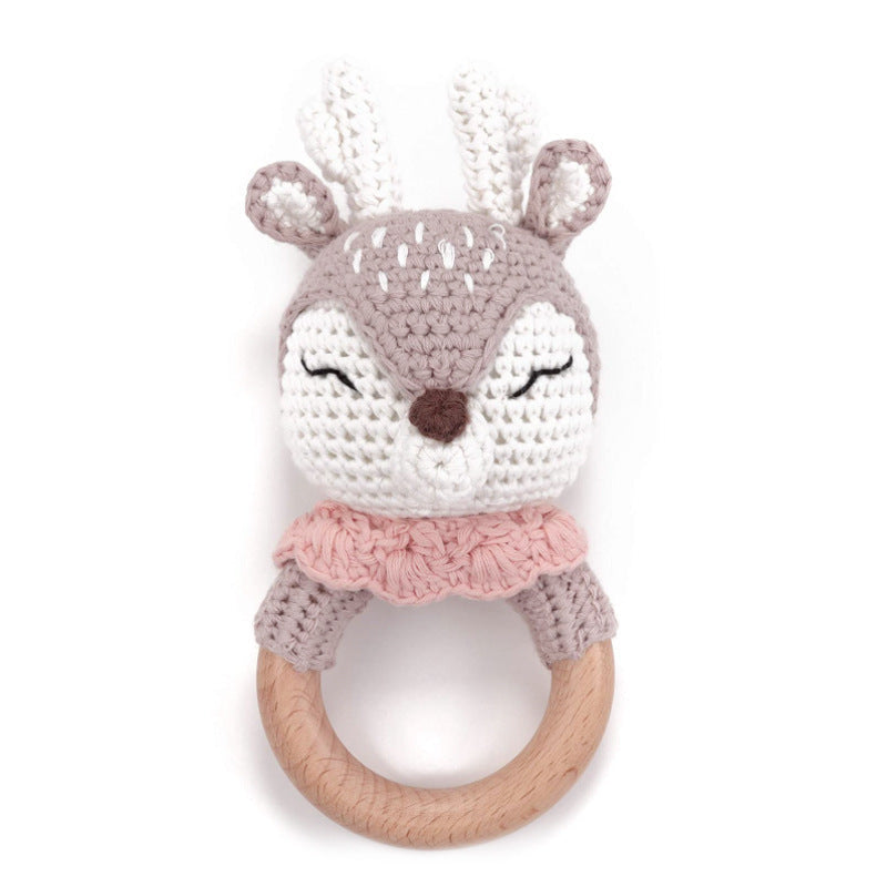 Baby Rattle Hand Woven Cartoon Animal Bracelet Newborn Soothing Doll - Cindi Book